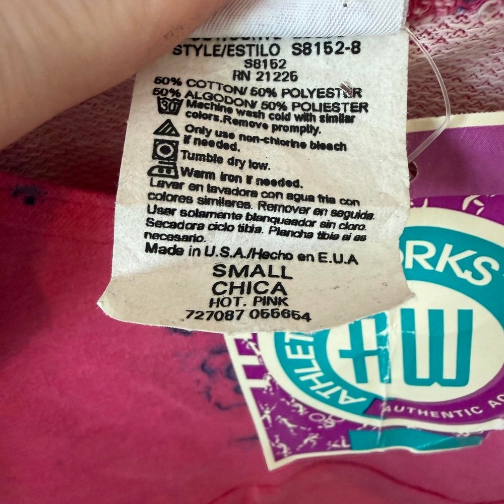 Vintage Deadstock Pink Printed Short Overalls - Picture 4 of 4